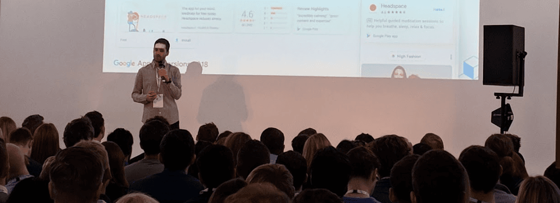 Or Sivan speaking at a conference